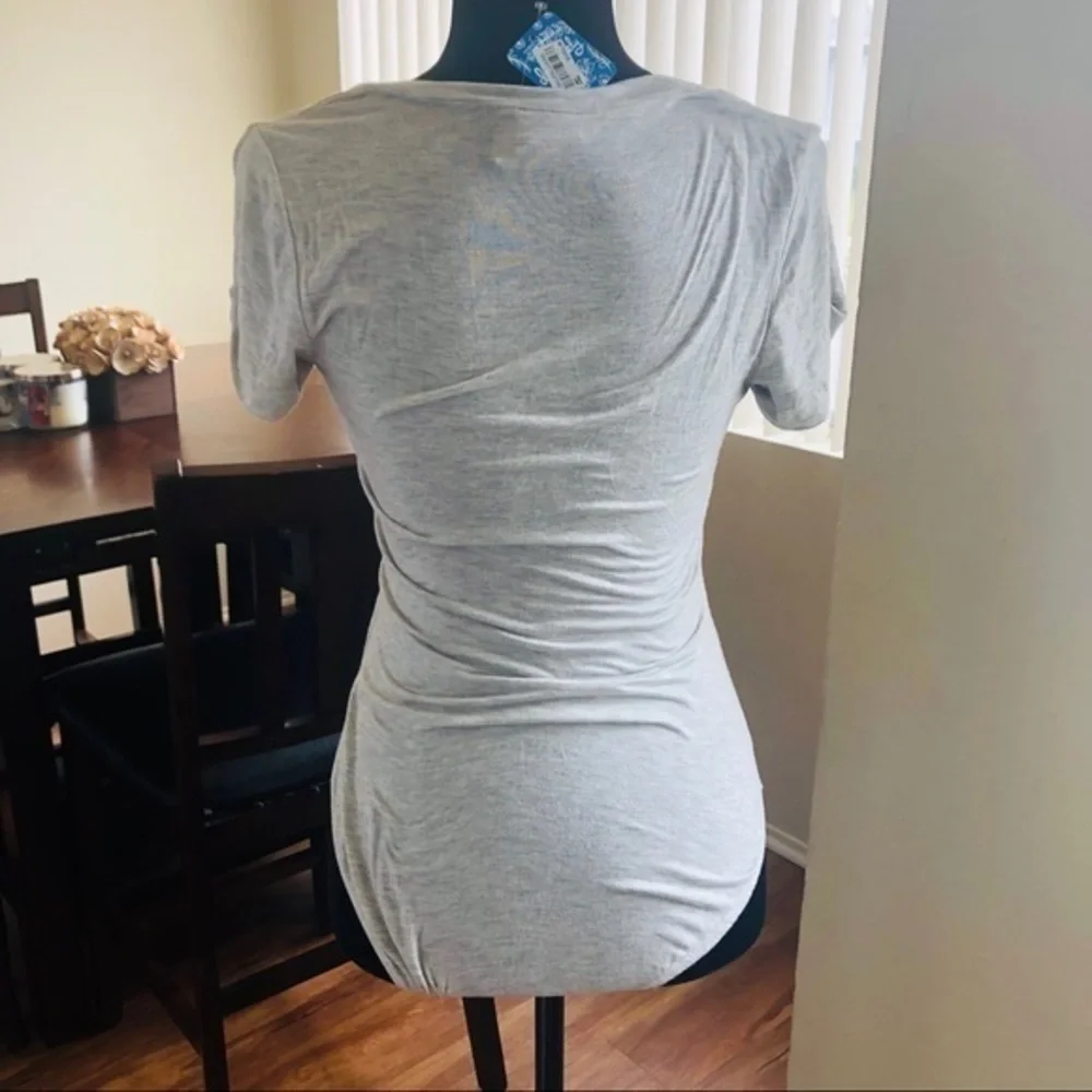 Intimately Free People Me Oh My Gray Bodysuit